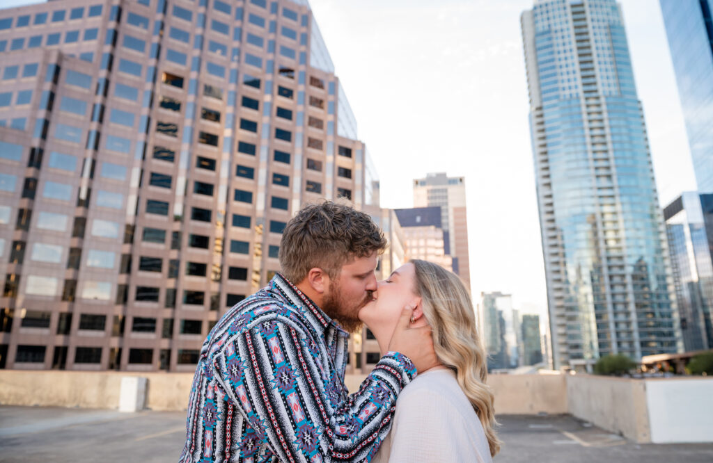 Glowy Parking Garage Rooftop Engagement, Austin Wedding Photographer, Texas Wedding Photographer