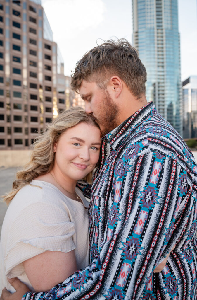 Glowy Parking Garage Rooftop Engagement, Austin Wedding Photographer, Texas Wedding Photographer