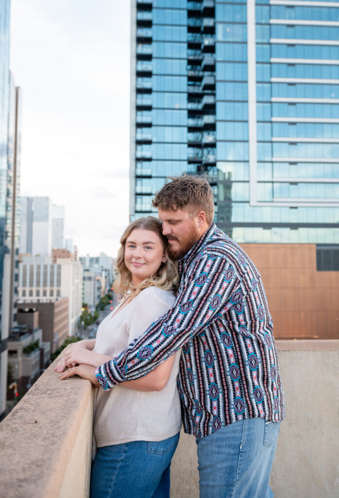 Glowy Parking Garage Rooftop Engagement, Austin Wedding Photographer, Texas Wedding Photographer